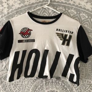 hollister ultra crop graphic tee